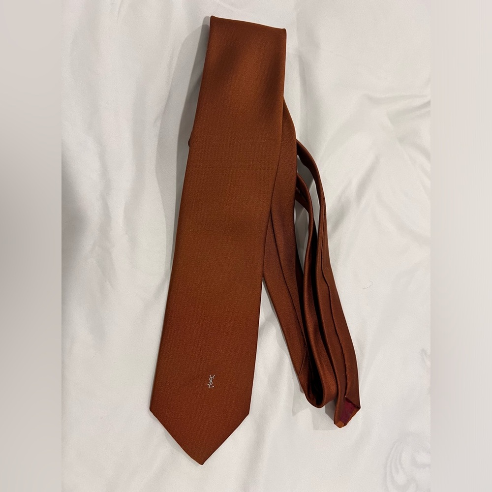 Ysl men’s brown tie